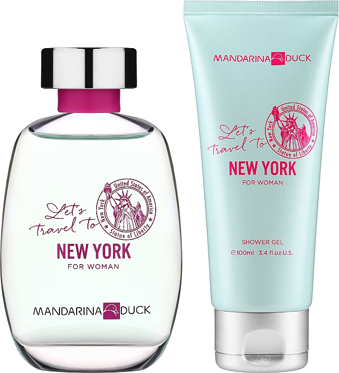 Mandarina Duck Let's Travel To New York For Woman - Duftset (Eau de Toilette 100ml + Duschgel 100ml) — Bild N2