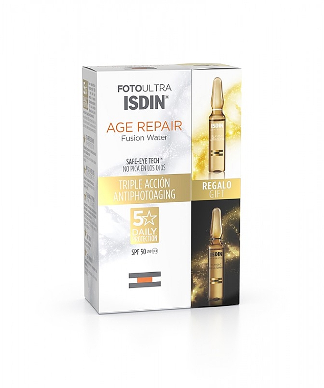 Set - Isdin Pack Photoaging Age Repair 5+5 Day & Night (ser/2x2ml + fluid/50ml) — Bild N1