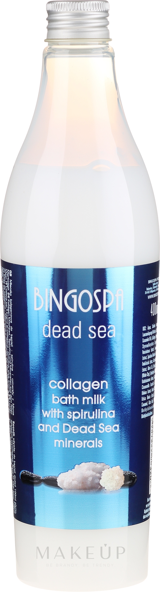 Kollagen-Bademilch mit Spirulina und Mineralien aus dem Toten Meer - BingoSpa Dead Sea Collagen Milk Bath — Bild 400 ml