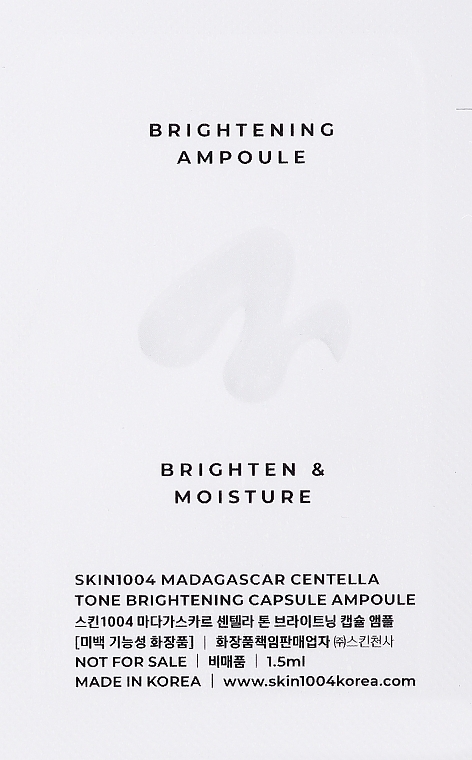 Aufhellendes Gesichtsserum in Ampulle - SKIN1004 Madagascar Centella Tone Brightening Capsule Ampoule (Probe)  — Bild N2