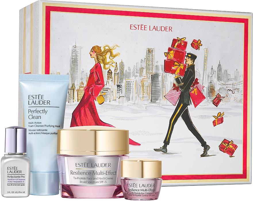 Gesichtspflegeset - Estee Lauder Resilience (Gesichtscreme 50ml + Gesichtsserum 15ml + Augencreme 5ml + Reinigungsmaske 30ml) — Bild N1