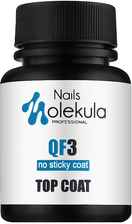 Decklack Gel-Nagellack - Nails Molekula Top Coat QF3 Gel System & Gel Polish — Bild N2