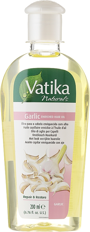 Haarkuröl mit Knoblauch - Dabur Vatika Garlic Enriched Hair Oil — Bild N1