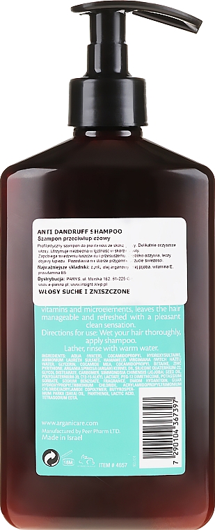 Anti-Schuppen Shampoo mit Sheabutter und Arganöl - Arganicare Shea Butter Anti-Dandruff Shampoo — Foto N2