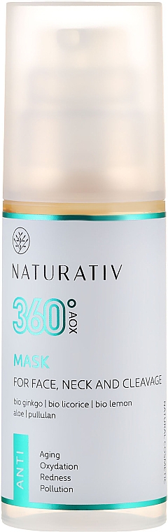 Beruhigende Gesichtsmaske für Gesicht, Hals und Dekolleté - Naturativ 360° AOX Soothing & Lifting Facial Mask — Bild N1