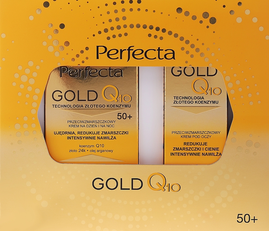 Set - Perfecta Gold Q10 50+ (Gesichtscreme 50 ml + Augencreme 15 ml) — Bild N1