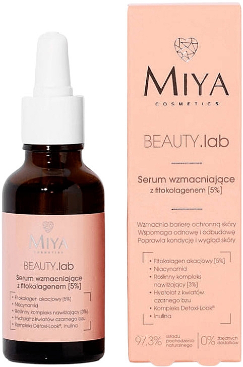 Straffendes Gesichtsserum mit 5% Phytokollagen - Miya Cosmetics Beauty Lab Strengthening Serum With Phytocollagen 5% — Bild N1