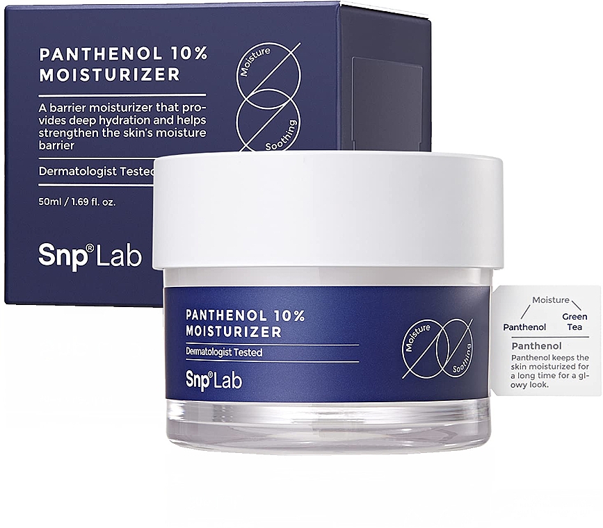 Feuchtigkeitsspendende Gesichtscreme - SNP Lab Panthenol 10% Moisturizer — Bild N1