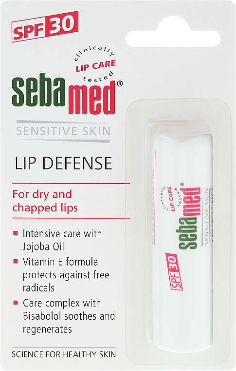 Schützender Balsam für trockene und rissige Lippen SPF 30 - Sebamed Lip Defense Balm Spf 30 — Bild N1
