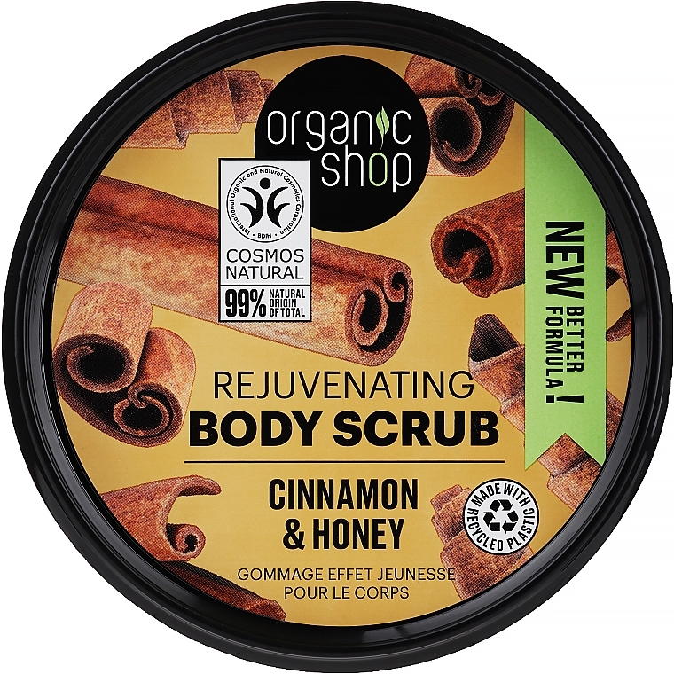 Körperpeeling mit Bio Zimtextrakt und Honig - Organic Shop Cinnamon & Honey Body Scrub