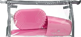 Düfte, Parfümerie und Kosmetik Reiseset 41372 rosa 2 graue Kosmetiktasche - Top Choice Set (Accessoires 4 St.)