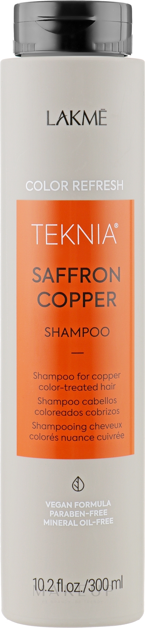 Shampoo zur Erneuerung der Farbe von Kupferhaaren - Lakme Teknia Color Refresh Saffron Copper Shampoo — Bild 300 ml