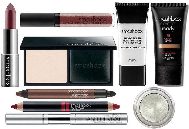 Set - Smashbox Gift Set №2 (bb cream/30ml + primer/30ml + powder/6g + shadow/5ml + lipstick/3.6g + shadow liner/2.67g + doubletake lip colour/4.11g + revival treatment & conditioner/3.5ml + 4ml + shine/4ml)