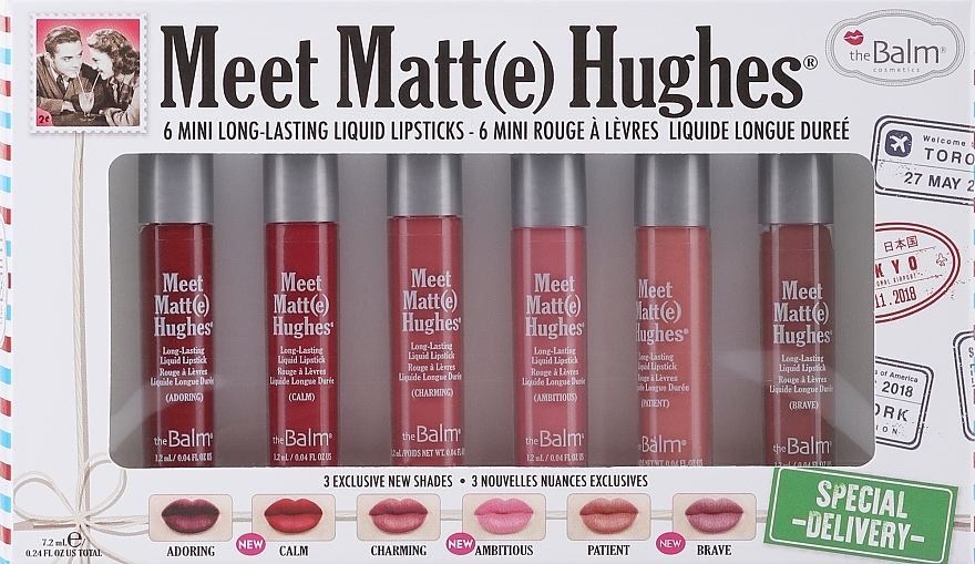 TheBalm Meet Matt(e) Hughes® Special Delivery (Lippenstift 6x1,2ml)  - TheBalm Meet Matt(e) Hughes® Special Delivery (Lippenstift 6x1,2ml) — Bild N1