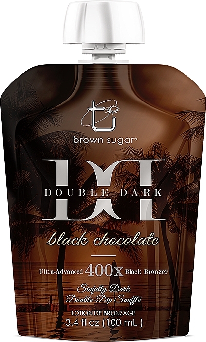 Solarium-Creme mit ultradunklen Bronzern und Mega-Silikonen - Brown Sugar Double Black Chocolate 400X — Bild N1