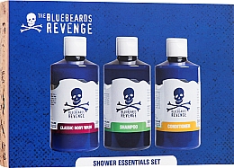 Haarpflegeset - The Bluebeards Revenge Shower & Styling Set (Duschgel 300ml + Shampoo 300ml + Conditioner 300ml) — Bild N1