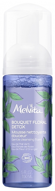 Reinigungsschaum mit Rosenblütenwasser - Melvita Floral Bouquet Detox Organic Gentle Cleansing Foam — Bild N1