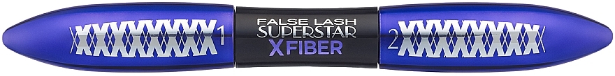 Doppelseitige Mascara mit Falsche-Wimpern-Effekt - L'Oreal Paris False Lash Superstar X Fiber Mascara — Foto N5