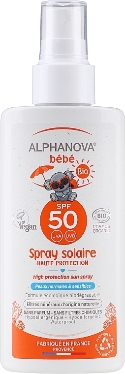 Sonnenschutzspray für Kinder und Babys - Alphanova Bebe Sun SPF 50+ — Bild N1