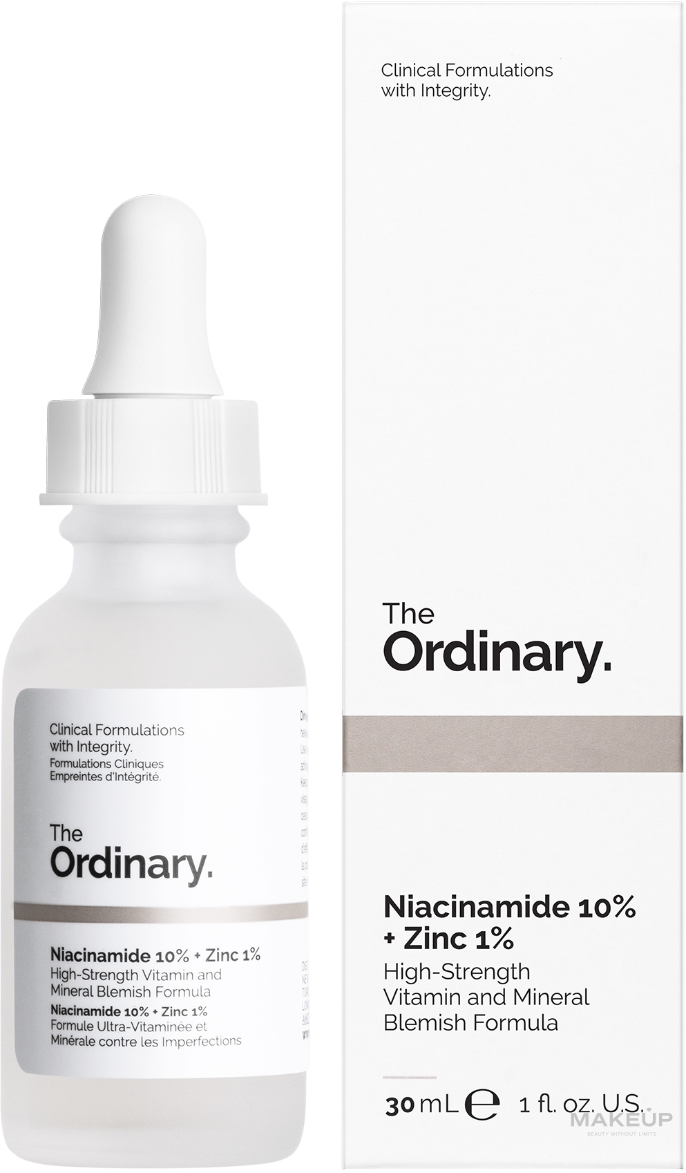 The Ordinary Niacinamide 10% + Zinc 1% - Gesichtsserum mit 10% Niacinamid und 1% Zink — Bild 30 ml