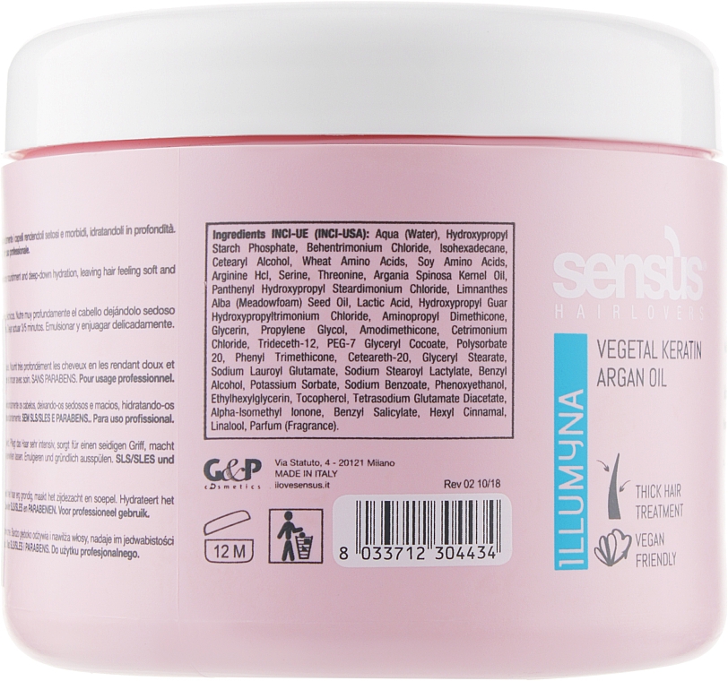 Haarmaske mit Arganöl - Sensus Nutri Normal & Thick Mask — Bild N2