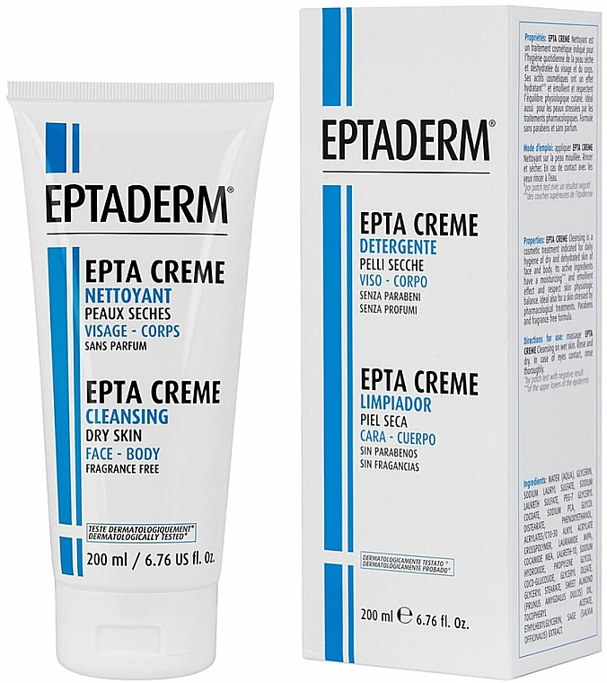 Reinigungscreme für trockene Haut für Gesicht und Körper - Eptaderm Epta Creme Cleansing — Bild N1