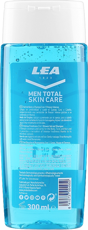 3in1 Intensiv erfrischendes Duschgel - Lea Men Total Skin Care Intense Freshness Shower Gel & Shampoo — Bild N2