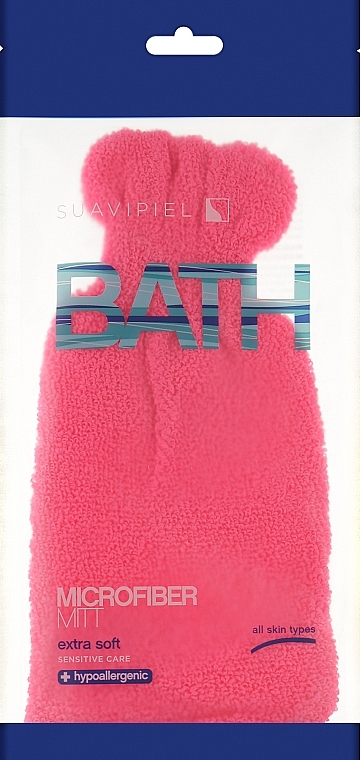 Badehandschuh neon pink - Suavipiel Bath Micro Fiber Mitt Extra Soft — Bild N1