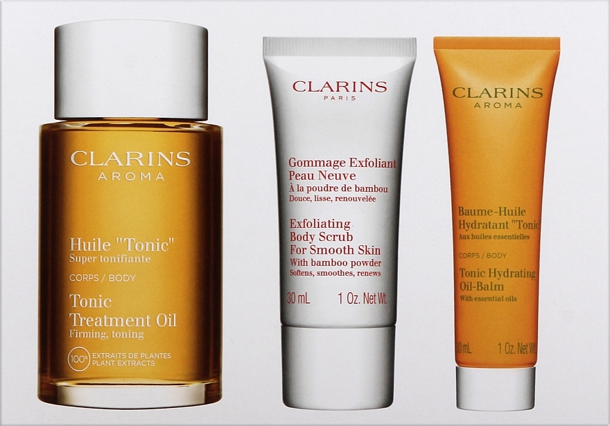 Körperpflegeset - Clarins (Körperöl 100ml + Körperpeeling 30ml + Körperbalsam 30ml) — Bild N2