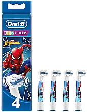 Austauschbare Zahnbürstenköpfe für Kinderzahnbürste 4 St. - Oral-b Braun Stages Power Eb10 Spider-man — Bild N2