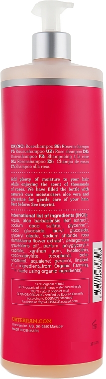 Feuchtigkeitsspendendes Shampoo für normales Haar mit Rosenextrakt - Urtekram Rose Shampoo Normal Hair — Bild N4