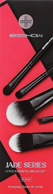 Make-up Pinselset 5-tlg. - Eigshow Jade Series Essential Brush Set Black  — Bild N1