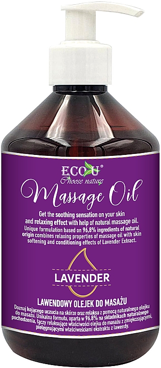Massageöl mit Lavendelextrakt - Eco U Lavender Massage Oil — Bild N3