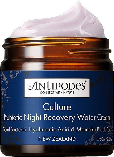Regenerierende und feuchtigkeitsspendende Nachtcreme für das Gesicht mit Probiotika - Antipodes Culture Probiotic Night Recovery Water Cream — Bild N1