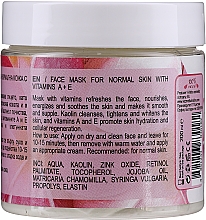 Gesichtsmaske für normale Haut mit Vitamin A und E - Hristina Cosmetics Face Mask For Normal Skin With Vitamins A+E — Bild N2