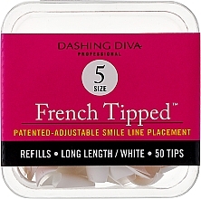 Düfte, Parfümerie und Kosmetik French Nagel-Tips - Dashing Diva French Tipped Long White 50 Tips Size 5