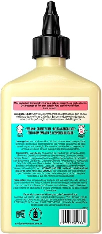 Lola Cosmetics Meu Cachinho Cream  - Kinder-Stylingcreme für lockiges Haar — Bild N4