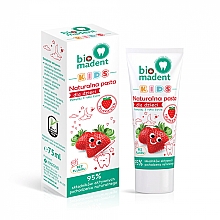 Düfte, Parfümerie und Kosmetik Natürliche Kinderzahnpasta mit Erdbeergeschamack, 3 + Jahre, fluoridfrei - Bio Madent Kids