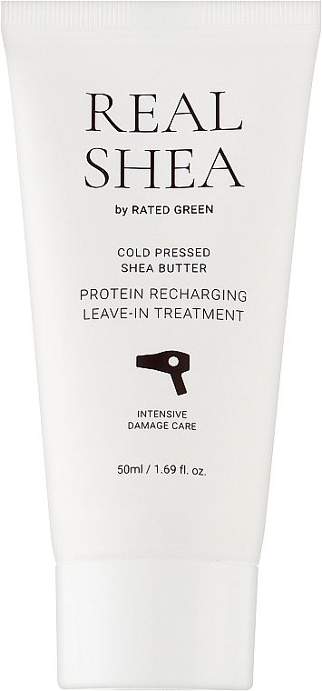 Revitalisierende Haarcreme mit kaltgepresster Sheabutter - Rated Green Real Shea Cold Pressed Shea Butter Protein Recharging Leave-in Treatment — Bild N2
