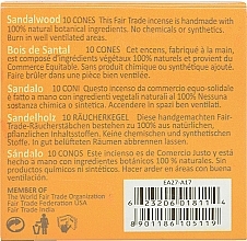 Räucherkegel Sandelholz - Maroma Encens d'Auroville Cone Incense Sandalwood — Bild N2