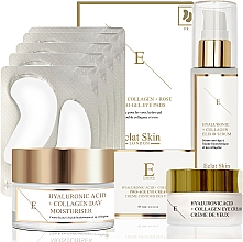 Düfte, Parfümerie und Kosmetik Set - Eclat Skin London Hyaluronic Acid & Collagen Set (eye/cr/20ml + cr/50ml + f/ser/60ml + eye/pads/10pcs)