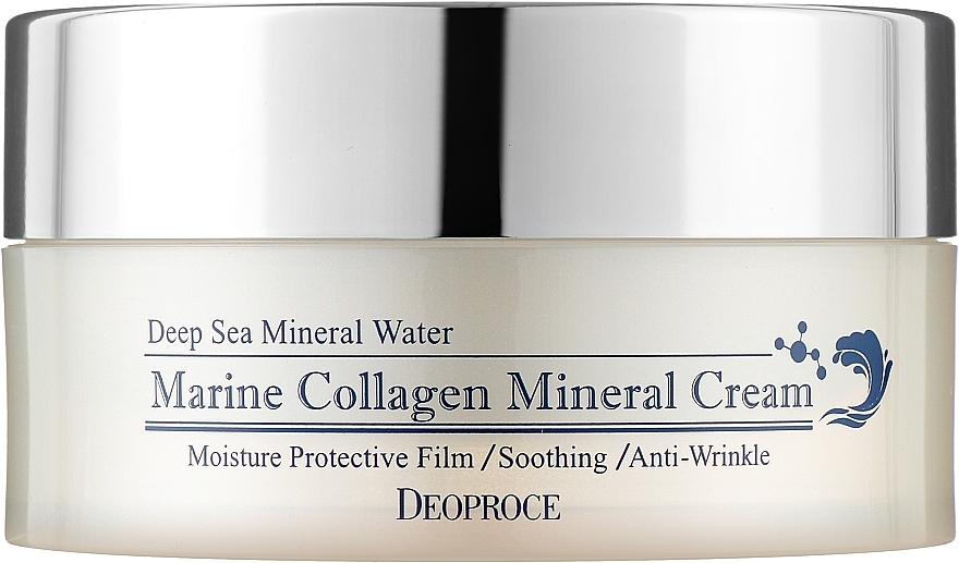 Beruhigende Anti-Falten Gesichtscreme mit marinem Kollagen - Marine Collagen Mineral Cream, Deoproce — Bild N1