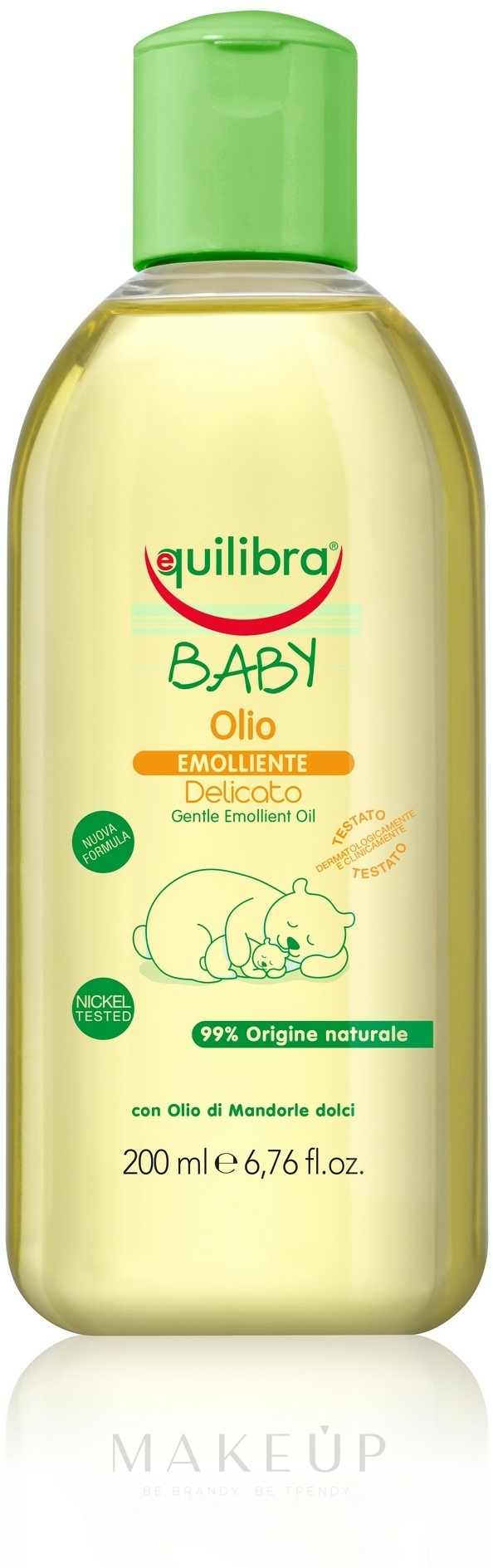 Natürliches weichmachendes Körperöl für Neugeborene - Equilibra Baby — Bild 200 ml