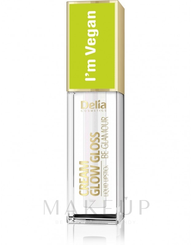 Flüssiger Lippenstift - Delia Cream Glow Gloss Be Glamour I'm Vegan Liquid Lipstick — Bild 100 - Totally Crystal
