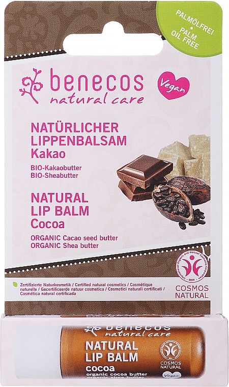 Lippenbalsam Kakao - Benecos Natural Care Lip Balm Cacao — Bild N2