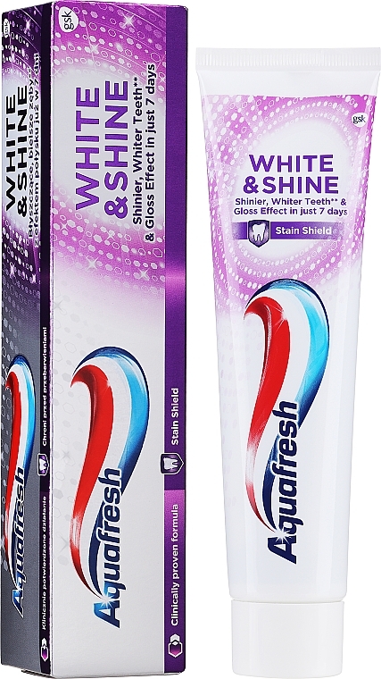 Aufhellende Zahnpasta White & Shine Whitening - Aquafresh White & Shine Whitening Toothpaste — Bild N1