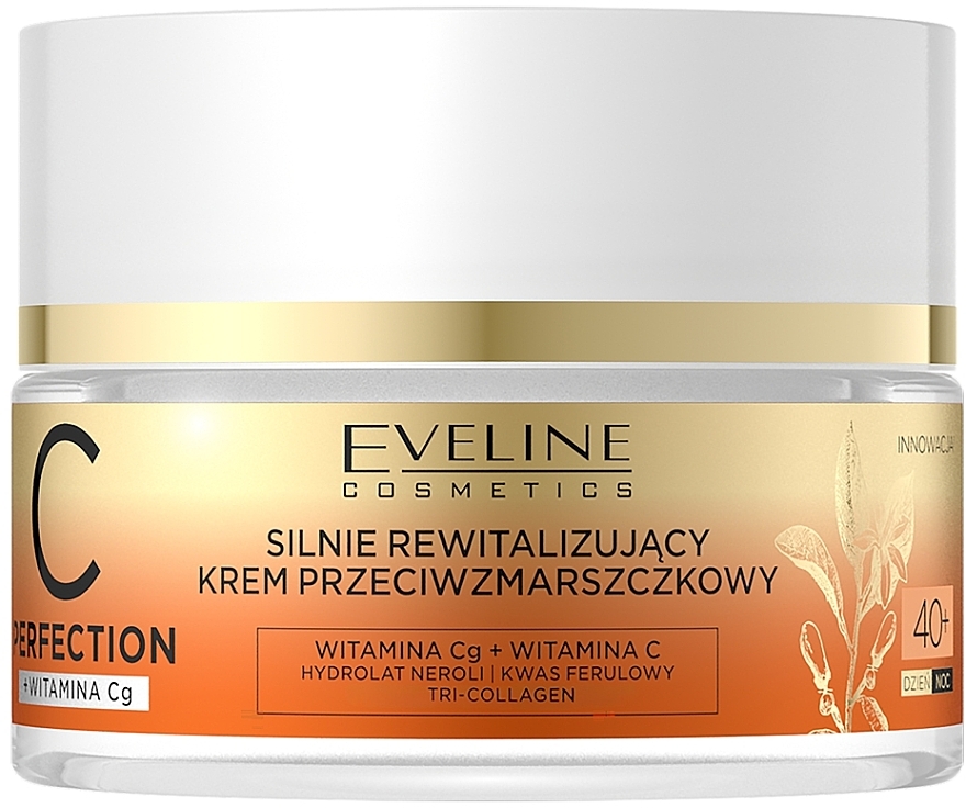 Revitalisierende Anti-Falten Gesichtscreme mit Vitamin C 40+ - Eveline Cosmetics C Perfection Revitalizing Anti-Wrinkle Cream — Bild N2