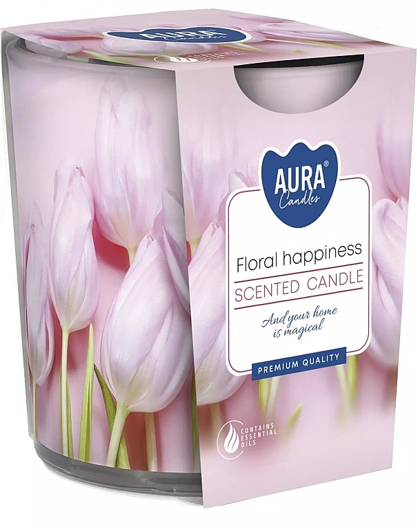 Duftkerze im Glas Blumenglück - Bispol Scented Candle Floral Happiness  — Bild N1