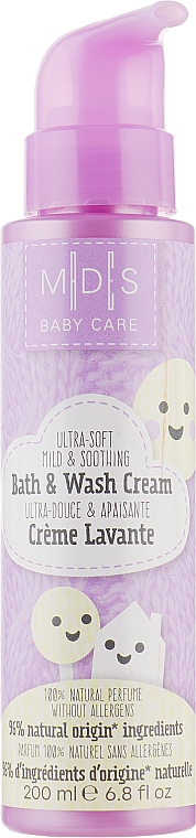 Cremiger Bade- und Waschschaum für Babys - Mades Cosmetics M|D|S Baby Care Bath & Wash Cream — Bild N1
