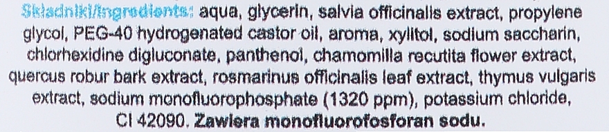 Kieferorthopädisches Mundwasser - Atos Ortho Salvia Dental Fluor Night Mouthwash — Bild N2